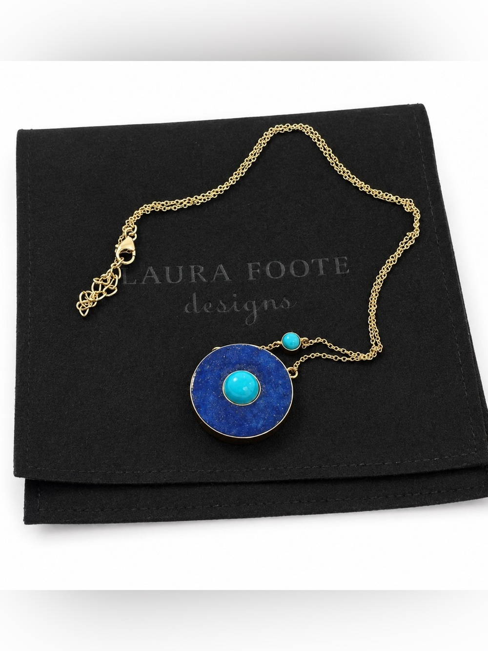 Laura Foote Designs Lapis & Turquoise Pendant Necklace